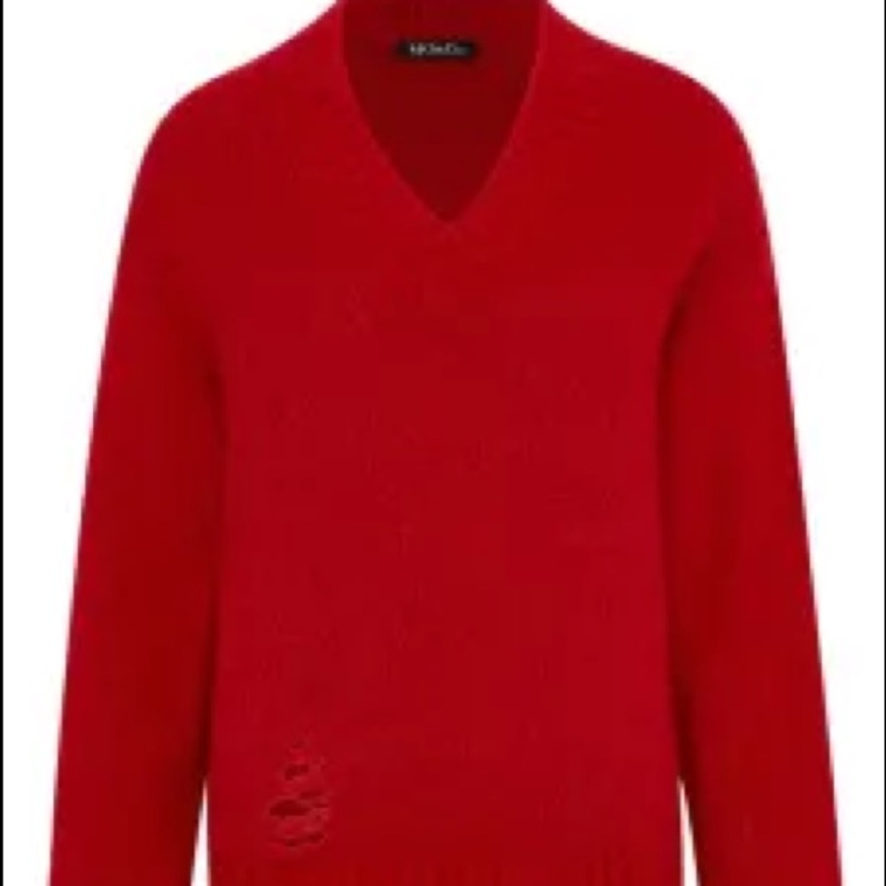 Mo & Co Red Wool Sweater Like New